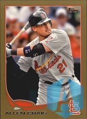 2013 Topps Series 1 #321 Allen Craig Gold Parallel 0211/2013 St Louis Cardinals